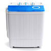 Portable Washing Machine 17.6 lbs Compact Twin Tub Laundry Washer Spin Dryer with Drain Pump, Control Knobs, Timer Function for Apartment Dorm RV