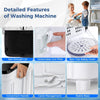 Portable Washing Machine 17.6 lbs Compact Twin Tub Laundry Washer Spin Dryer with Drain Pump, Control Knobs, Timer Function for Apartment Dorm RV