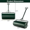 Lawn Roller Push/Tow-Behind Lawn Roller 30 Gallon Water Sand Filled Sod Drum Roller with Detachable Handle for Garden Yard Park Farm