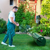 Lawn Roller Push/Tow-Behind Lawn Roller 30 Gallon Water Sand Filled Sod Drum Roller with Detachable Handle for Garden Yard Park Farm