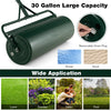 Lawn Roller Push/Tow-Behind Lawn Roller 30 Gallon Water Sand Filled Sod Drum Roller with Detachable Handle for Garden Yard Park Farm