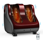 Shiatsu Foot and Calf Massager Vibration Foot Massager with Heat, Kneading, Adjustable Tilt Base & Remote Control