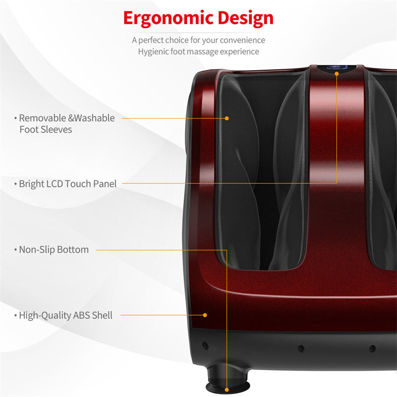 Shiatsu Foot and Calf Massager Vibration Foot Massager with Heat, Kneading, Adjustable Tilt Base & Remote Control