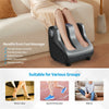 Shiatsu Foot and Calf Massager Vibration Foot Massager with Heat, Kneading, Adjustable Tilt Base & Remote Control