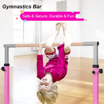 Steel Gymnastics Bar Height Adjustable Horizontal Bar Gymnastics Home Kip Bar Junior Training Bar with Double Locking Mechanism