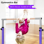 Steel Gymnastics Bar Height Adjustable Horizontal Bar Gymnastics Home Kip Bar Junior Training Bar with Double Locking Mechanism