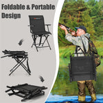 360° Swivel Hunting Blind Chair Folding Hunting Chair Silent Ground Blind Chair with Armrest & Carrying Strap