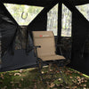 360° Swivel Hunting Blind Chair Folding Hunting Chair Silent Ground Blind Chair with Armrest & Carrying Strap