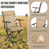 360° Swivel Hunting Blind Chair Folding Hunting Chair Silent Ground Blind Chair with Armrest & Carrying Strap