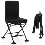 360° Swivel Hunting Chair Folding Ground Blind Chair Hunting Seat with All-Terrain Duck Feet & Padded Cushion