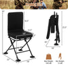 360° Swivel Hunting Chair Folding Ground Blind Chair Hunting Seat with All-Terrain Duck Feet & Padded Cushion