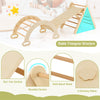 Toddler Climbing Toys 5 in 1 Montessori Wooden Arch Climber Ladder Kids Triangle Climber Play Gym Set with Sliding Ramp