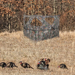 See Through Hunting Blind 2-Panel Pop Up Ground Blind Turkey Blind with 3 Shoot Through Ports, 2 Storage Pockets & Carrying Bag