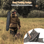 See Through Hunting Blind 2-Panel Pop Up Ground Blind Turkey Blind with 3 Shoot Through Ports, 2 Storage Pockets & Carrying Bag