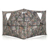 See Through Hunting Blind 2-Panel Pop Up Ground Blind Turkey Blind with 3 Shoot Through Ports, 2 Storage Pockets & Carrying Bag