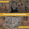 See Through Hunting Blind 2-Panel Pop Up Ground Blind Turkey Blind with 3 Shoot Through Ports, 2 Storage Pockets & Carrying Bag