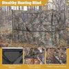 See Through Hunting Blind 2-Panel Pop Up Ground Blind Turkey Blind with 3 Shoot Through Ports, 2 Storage Pockets & Carrying Bag