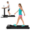 Walking Pad 2 in 1 Under Desk Treadmill 2.25 HP Portable Walking Jogging Machine for Home Office with Remote Control & LED Display