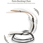 Patio Hanging Chaise Lounge Swing Lounge Chair with Removable Canopy