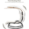 Patio Hanging Chaise Lounge Swing Lounge Chair with Removable Canopy