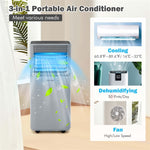 10000 BTU Portable Air Conditioner 4-in-1 AC Unit with Fan Dehumidifier Mode & Remote Control