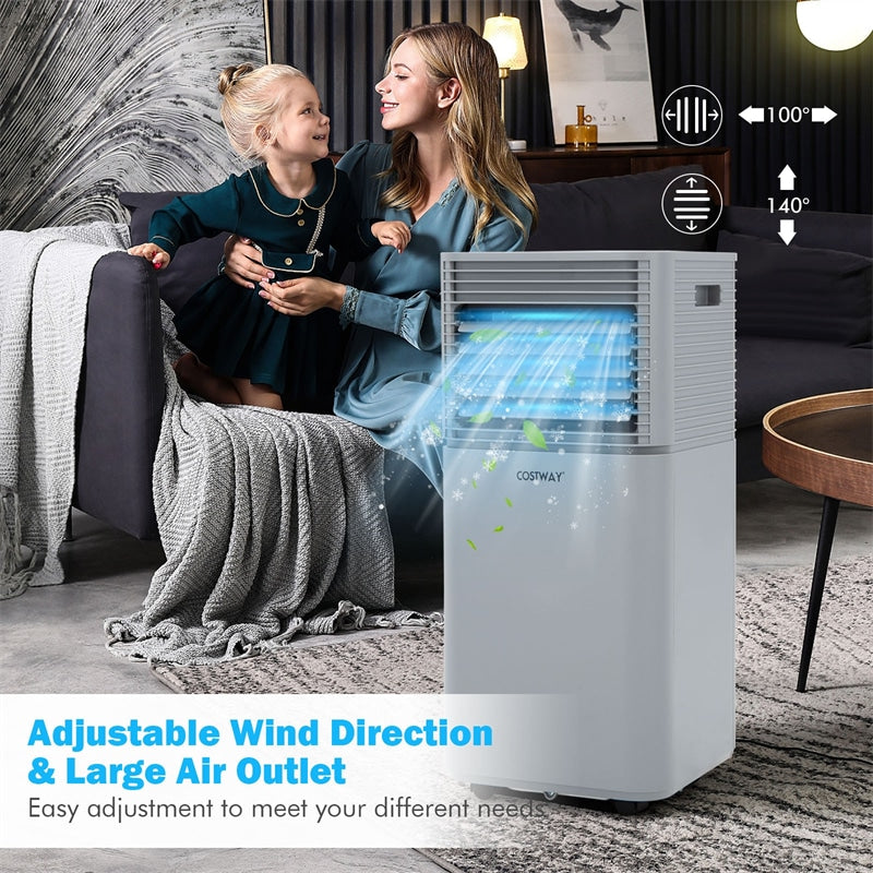 10000 BTU Portable Air Conditioner 4-in-1 AC Unit with Fan Dehumidifier Mode & Remote Control