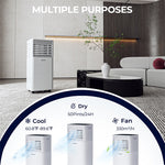 10000 BTU Portable Air Conditioner 4-in-1 AC Unit with Fan Dehumidifier Mode & Remote Control