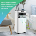 6000 BTU Portable Air Conditioner Cools 350 Sq.ft with Remote Control, 10000 BTU ASHRAE 3-in-1 Air Cooler w/ Drying Fan Sleep Mode for Home