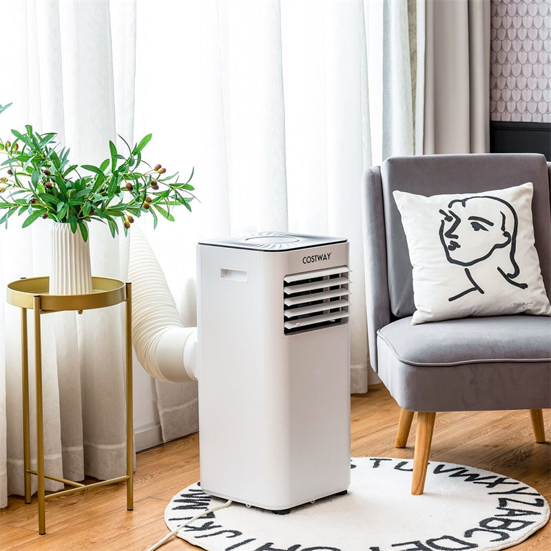 10000 BTU Portable Air Conditioner 3-in-1 Evaporative Air Cooler Dehumidifier Cooling Fan with Remote Control & Universal Casters