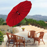 10 Ft Outdoor Patio Offset Umbrella Cantilever Umbrella with Crank & Cross Base