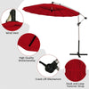 10 Ft Outdoor Patio Offset Umbrella Cantilever Umbrella with Crank & Cross Base