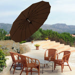 10 Ft Outdoor Patio Offset Umbrella Cantilever Umbrella with Crank & Cross Base