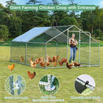 10' x 13‘ Large Metal Chicken Coop Run Walk-in Poultry Cage Hen Run House Shade Cage for Outdoor Backyard Farm