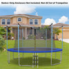 10FT Trampoline Net Replacement Weather-Resistant Trampoline Safety Enclosure with Double-Headed Zipper for 6 Poles