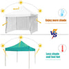 10' x 10' Pop up Canopy Tent Commercial Instant Canopy with 5 Removable Zippered Sidewalls & Adjustable Awning