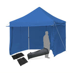 10' x 10' Pop up Canopy Tent Commercial Instant Canopy with 5 Removable Zippered Sidewalls & Adjustable Awning