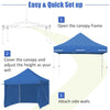 10' x 10' Pop up Canopy Tent Commercial Instant Canopy with 5 Removable Zippered Sidewalls & Adjustable Awning