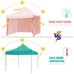 10' x 10' Pop up Canopy Tent Commercial Instant Canopy with 5 Removable Zippered Sidewalls & Adjustable Awning