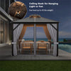 10 x 10FT Double-Top Outdoor Hardtop Gazebo with Galvanized Steel Roof & Netting Curtains