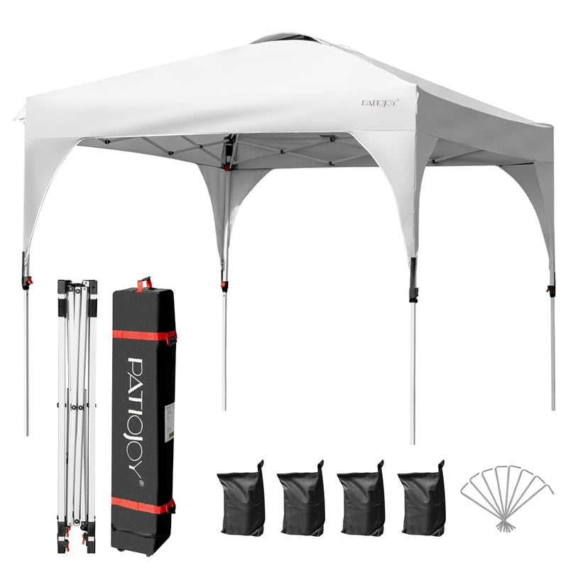 10' x 10' Outdoor Pop-up Canopy Tent Height Adjustable with Roller Bag