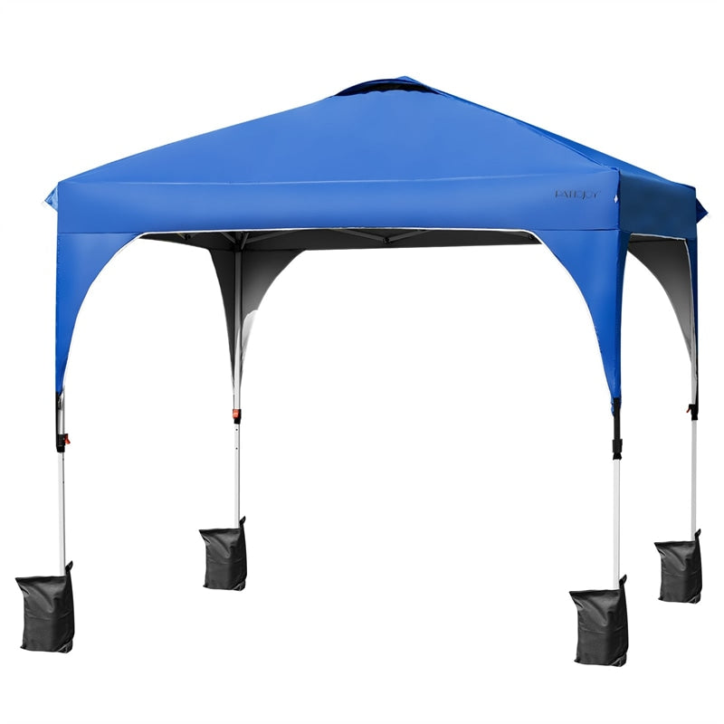 10' x 10' Outdoor Pop-up Canopy Tent Height Adjustable with Roller Bag