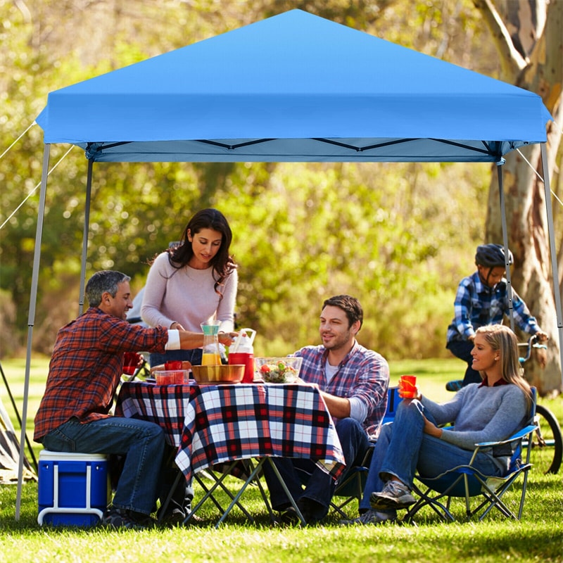 10 x 10 ft Pop up Canopy Tent Set-up Instant Shelter with Detachable Sidewall & Central Lock