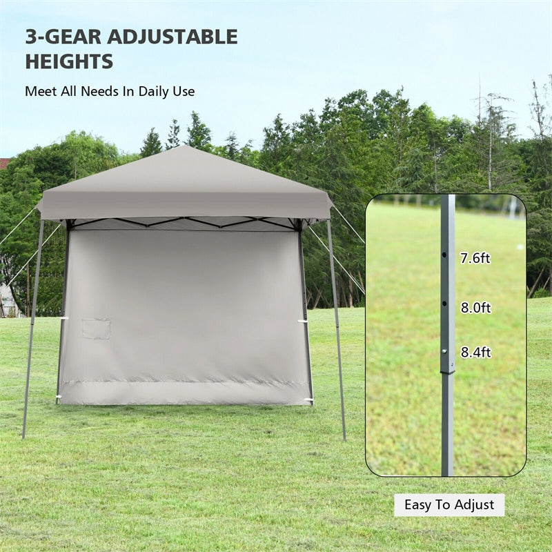 10 x 10 ft Pop up Canopy Tent Set-up Instant Shelter with Detachable Sidewall & Central Lock