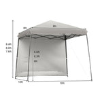 10 x 10 ft Pop up Canopy Tent Set-up Instant Shelter with Detachable Sidewall & Central Lock