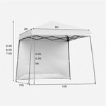 10 x 10 ft Pop up Canopy Tent Set-up Instant Shelter with Detachable Sidewall & Central Lock