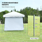 10 x 10 ft Pop up Canopy Tent Set-up Instant Shelter with Detachable Sidewall & Central Lock