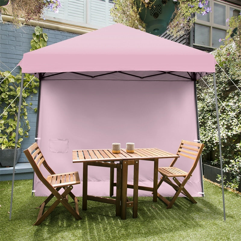 10 x 10 ft Pop up Canopy Tent Set-up Instant Shelter with Detachable Sidewall & Central Lock