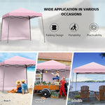 10 x 10 ft Pop up Canopy Tent Set-up Instant Shelter with Detachable Sidewall & Central Lock