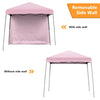 10 x 10 ft Pop up Canopy Tent Set-up Instant Shelter with Detachable Sidewall & Central Lock