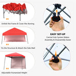 10 x 10 ft Pop up Canopy Tent Set-up Instant Shelter with Detachable Sidewall & Central Lock